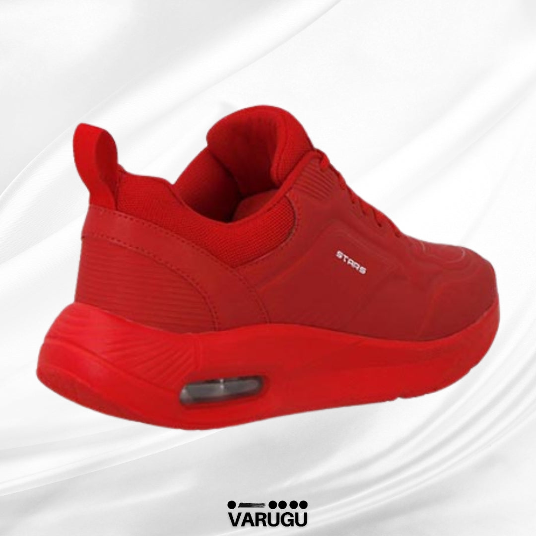 Tenis rojos para ejercicio con soporte mujer