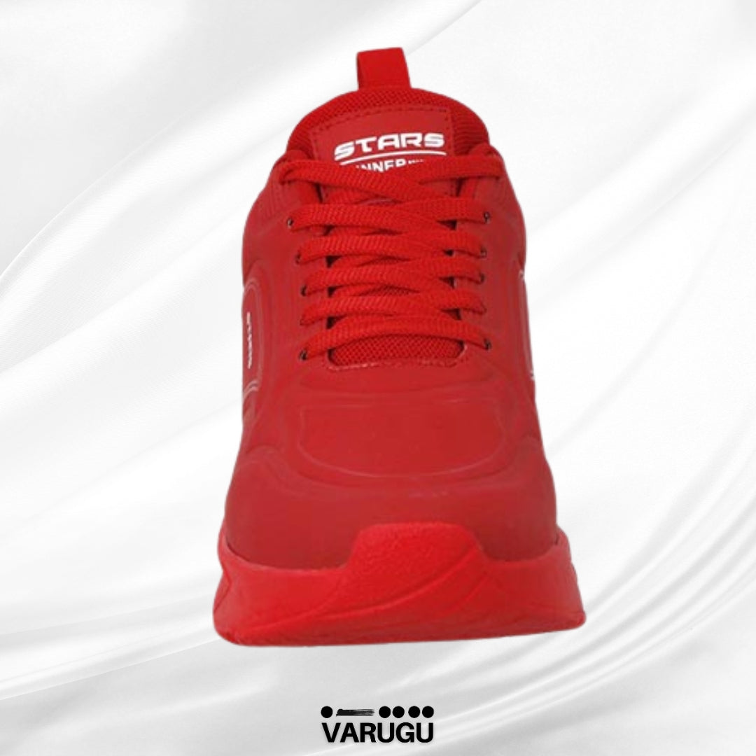 Tenis rojos para ejercicio con soporte mujer