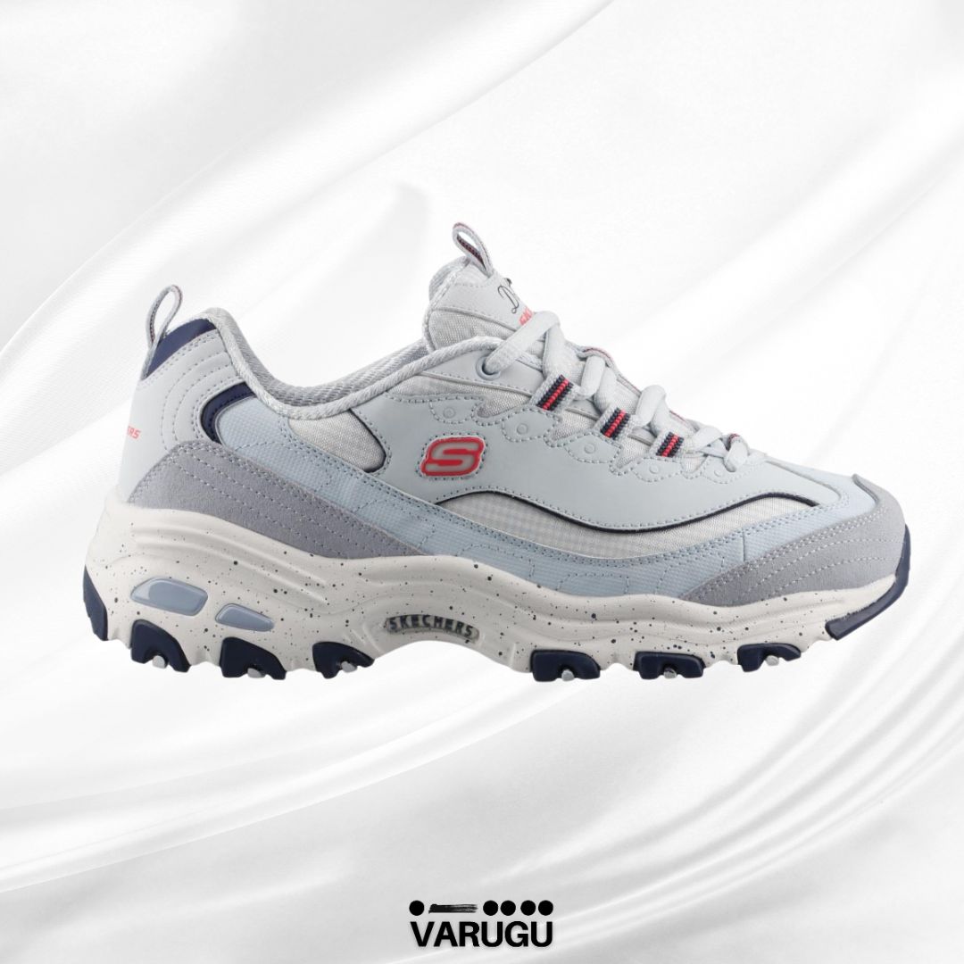 Tenis Skechers azul mujer con plantilla acolchonada
