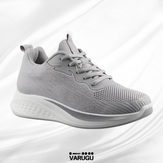 Tenis TRAX gris suela PVC para mujer