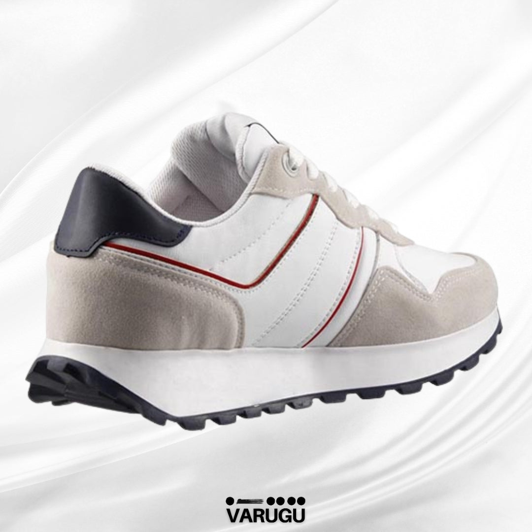 Tenis Tommy Hill beige con blanco mujer