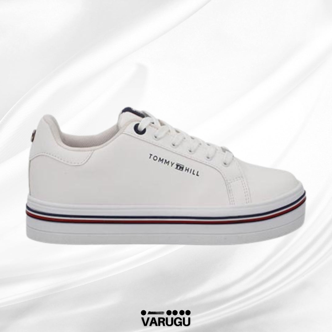 Tenis Tommy Hill rayas blancos mujer