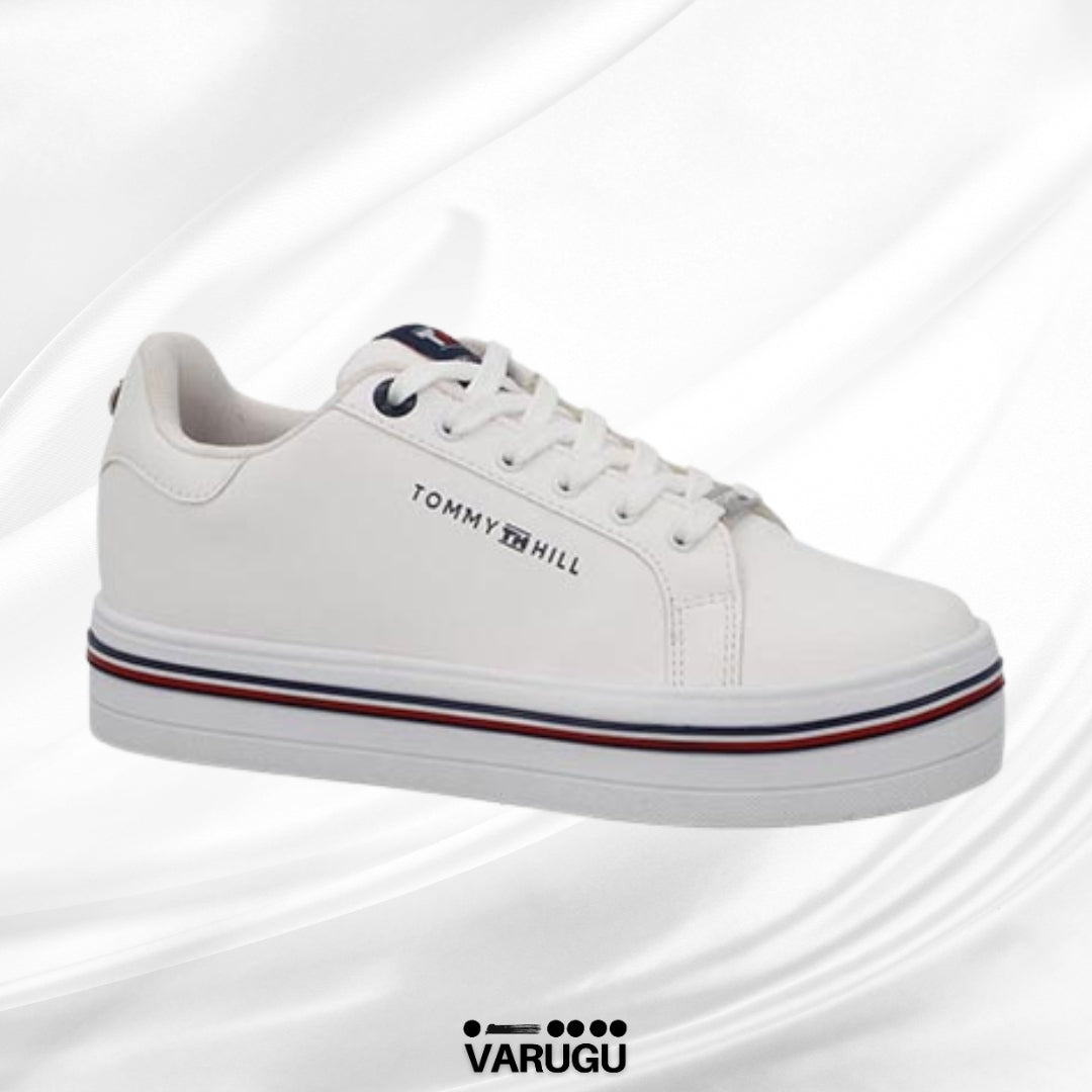 Tenis Tommy Hill rayas blancos mujer