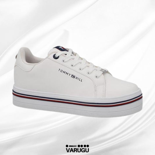Tenis Tommy Hill rayas blancos mujer