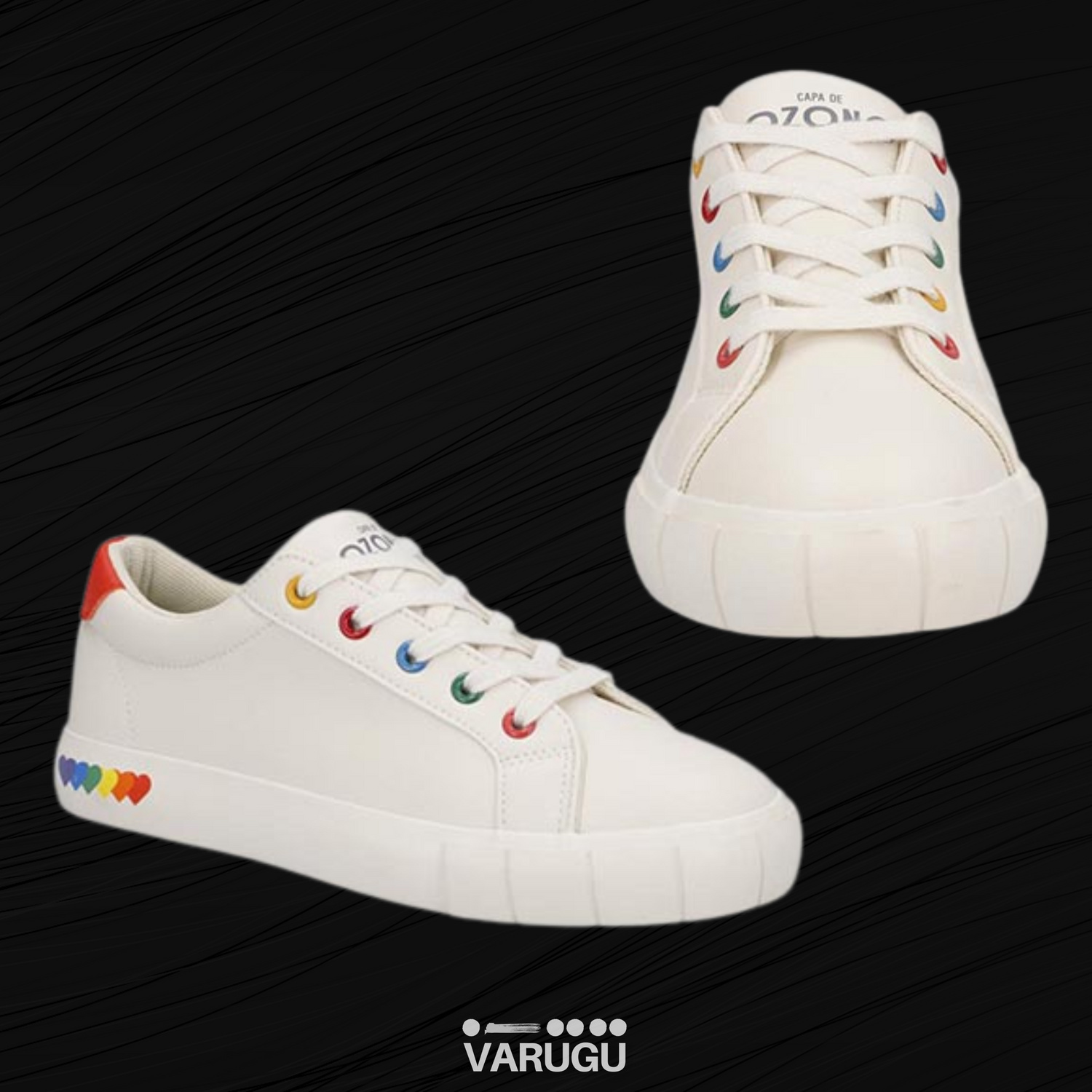 Tenis blancos de colores 2025