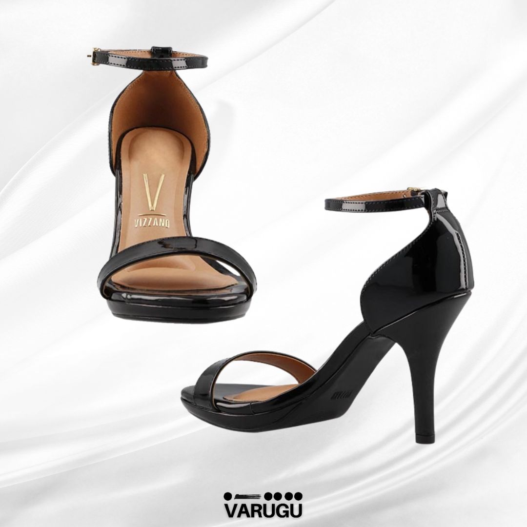 Zapatillas negras con pulsera plantilla acolchonada