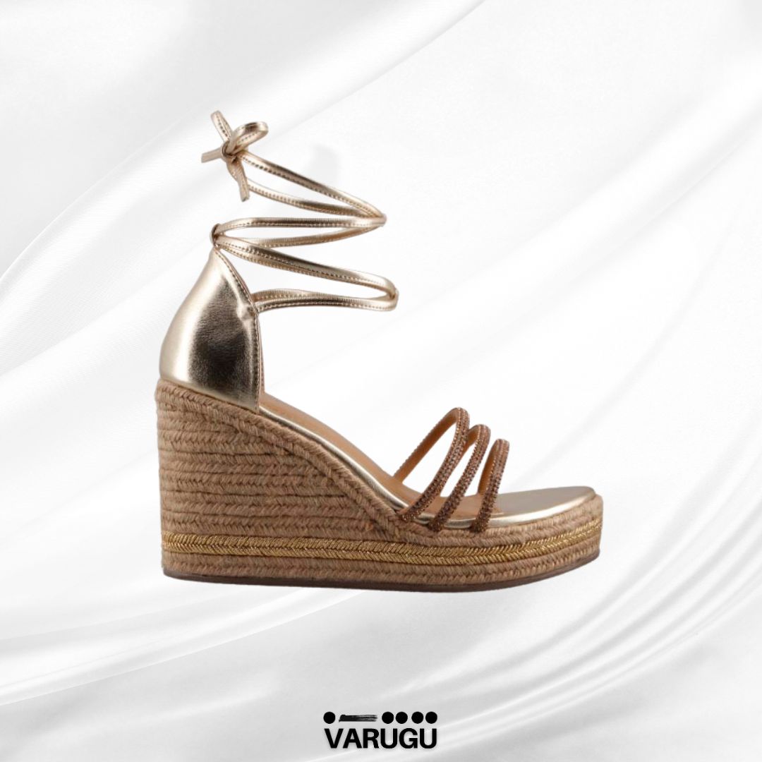 Zapatillas altas de tiras tacón corrido