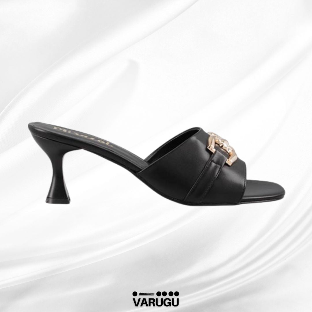 Zapatillas elegantes con tacón chico