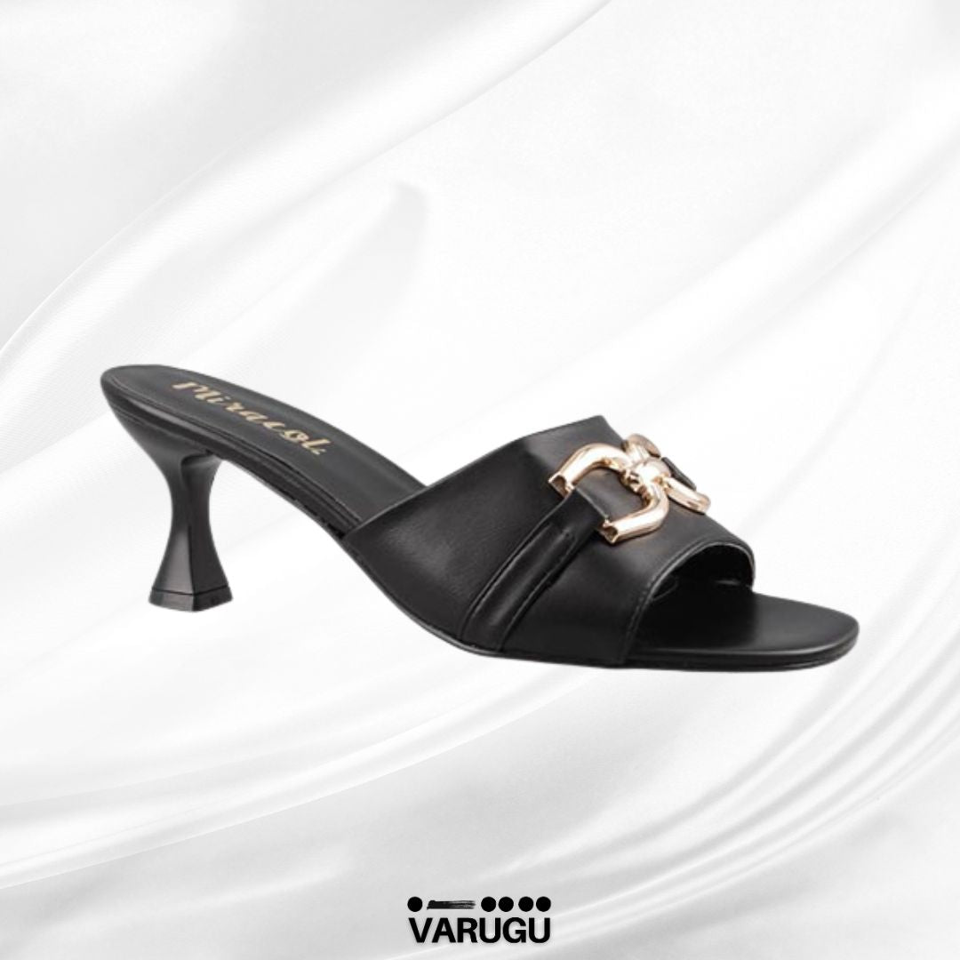 Zapatillas elegantes con tacón chico
