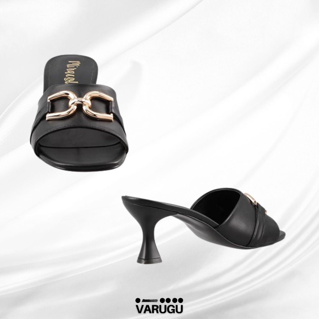 Zapatillas elegantes con tacón chico