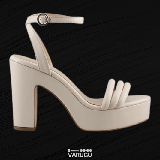 Zapatillas elegantes blancas con cinto