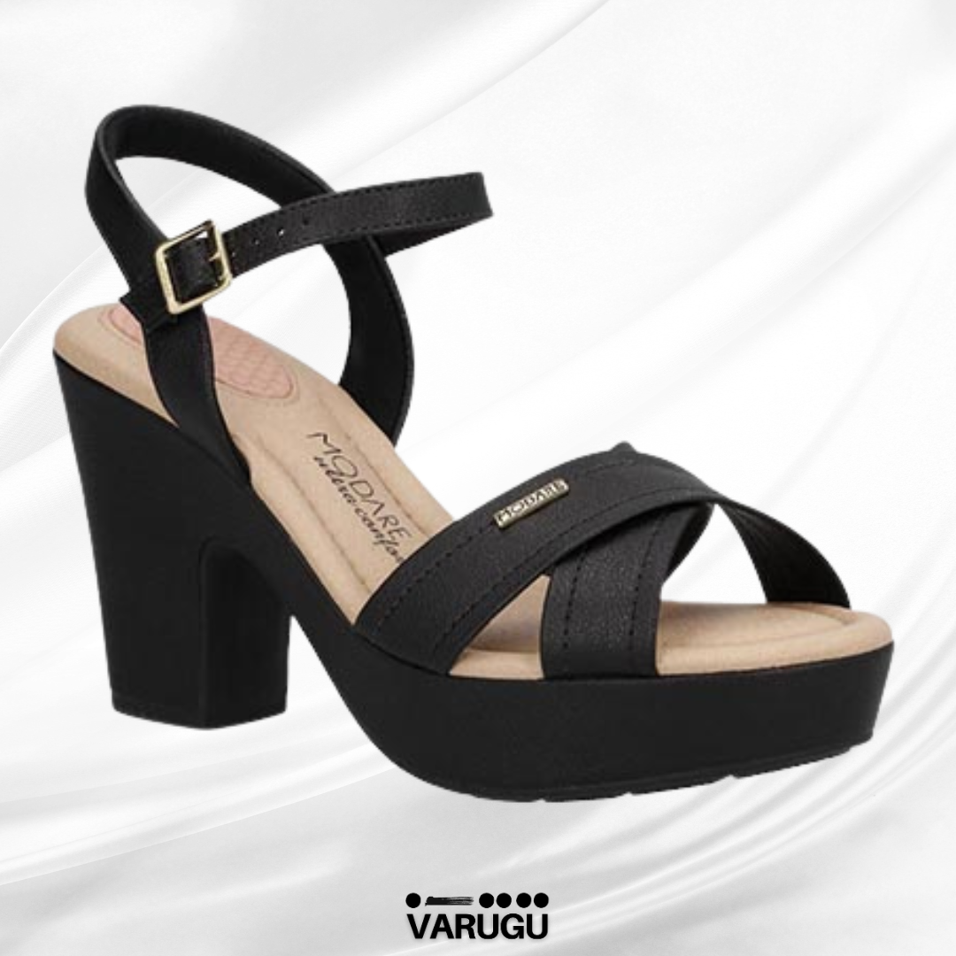 Zapatillas elegantes color negro, ultraconfort
