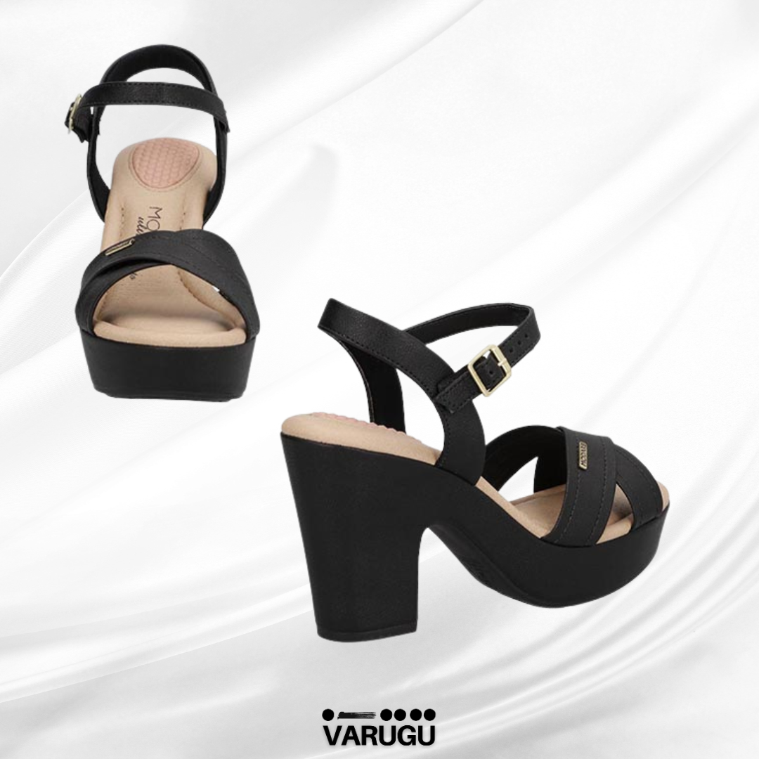 Zapatillas elegantes color negro, ultraconfort