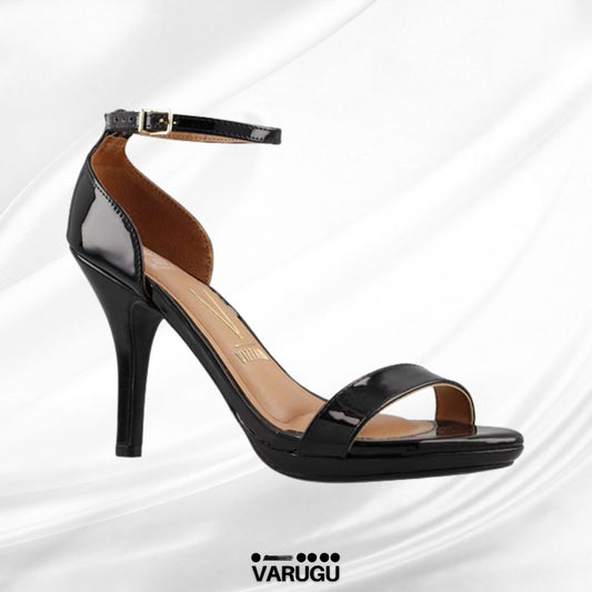 Zapatillas negras con pulsera plantilla acolchonada