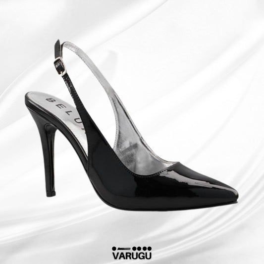 Zapatillas negras de punta abiertas