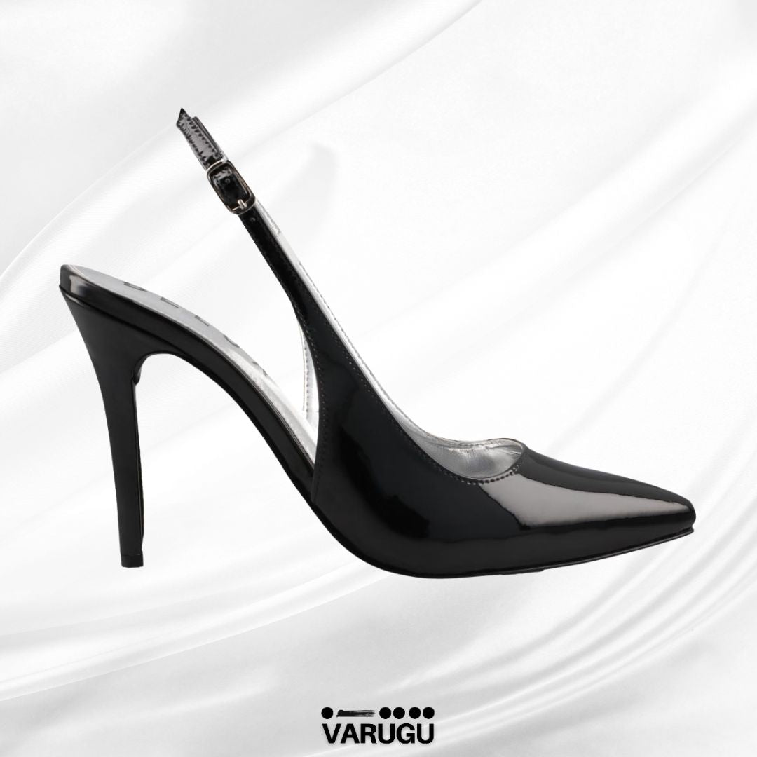 Zapatillas negras de punta abiertas
