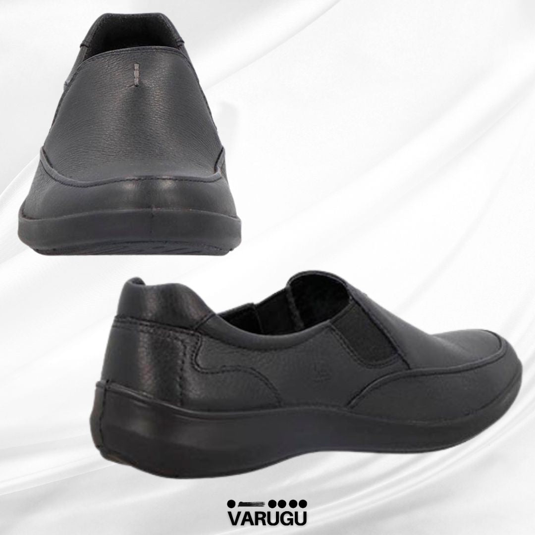 Zapatos negros Flexi para el día laboral de piel