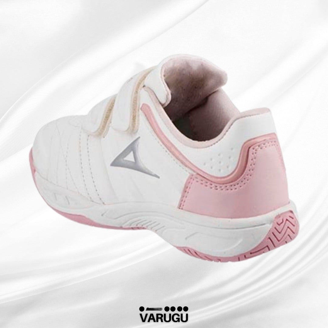 Tenis Pirma blanco y rosa para niña | Talla 18 - 21.5