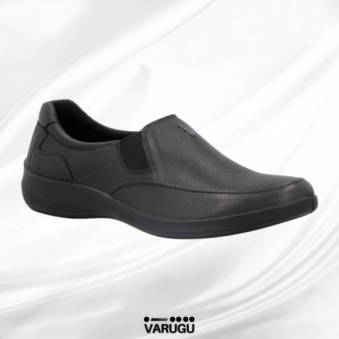 Zapatos negros Flexi para el día laboral de piel