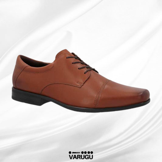 Zapatos FLEXI café con agujeta de piel para hombre