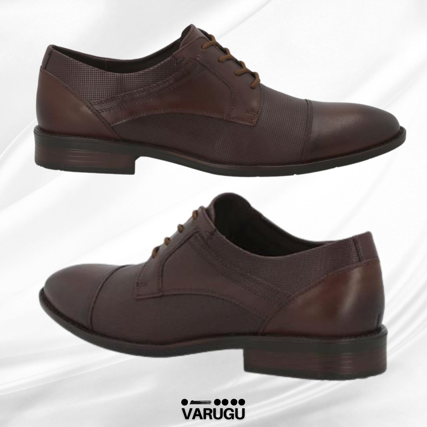 Zapatos Christian Gallery de piel color CAOBA hombres