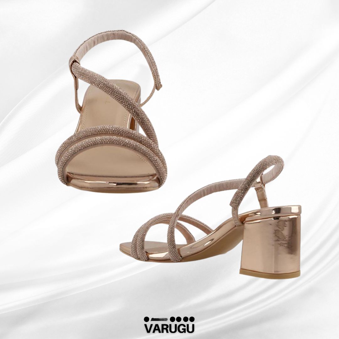 Zapatillas Oro Rosa con brillos
